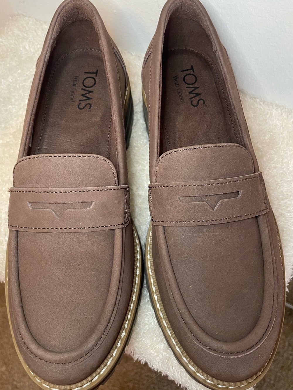 Toms Men’s Brown Slip-On Penny Loafers